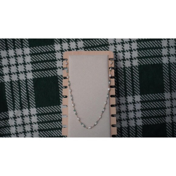 Freshwater Pearl Blue Charm Necklace - Picture 3 of 8